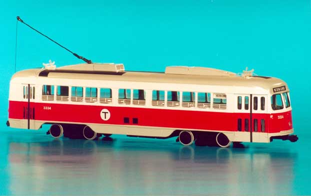 1945 Massachusetts Bay Transit Authority Pullman-Standard PCC (ex-Dallas) - in S.E. Red Line livery SPTC148b Model 1 48