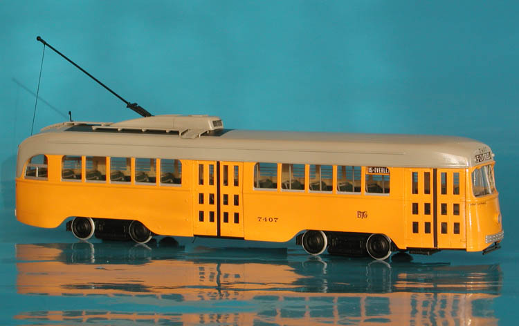 944 Baltimore Transit Co. Pullman-Standard PCC (7098-7147; 7404-7428 series) - final BTCo livery SPTC150b-2 Model 1 48