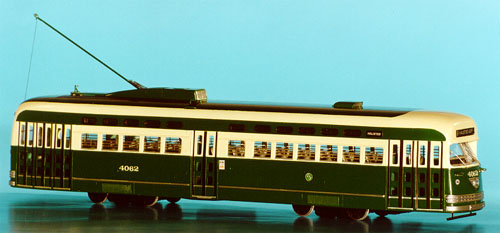 1946/47 chicago transit authority pullman-standard pcc (order w6749; 4062-4171) - in everglades green livery. SPTC167b Model 1 48