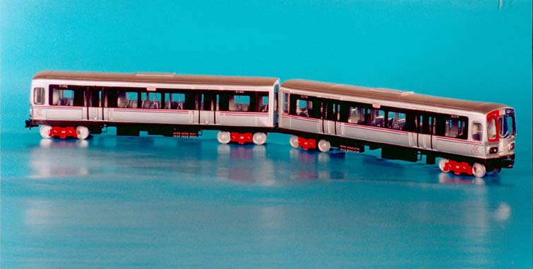 1964 chicago transit authority pullman-standard 2000-series rapid transit car - post'76 "spirit of chicago" livery SPTC180-2 Model 1 48