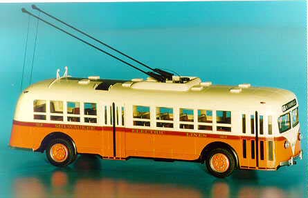 1939 twin coach model 41 gtt trolleybus (tmer&l 164-173 series) SPTC197 Model 1 43