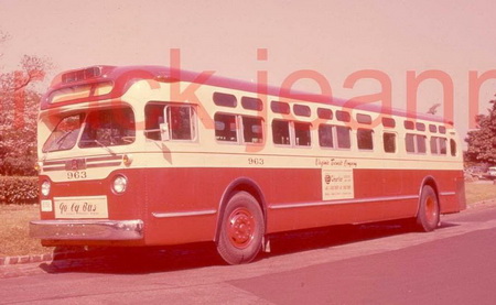 1956/57 gm tdh-5105 (virginia transit co.  951-974; 81-92; 101-110 series). SPTC238.32 Model 1 48