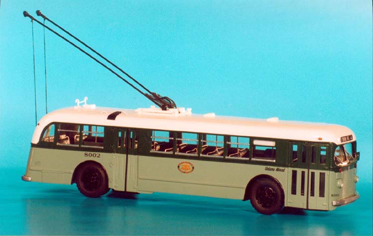1946 acf-brill tc-44 (los angeles metropolitan transit authority 8001-8015 series) SPTC424a-1 Model 1 48