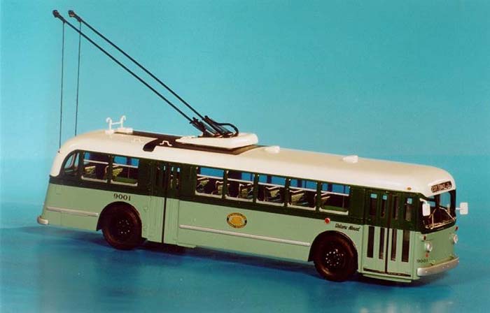 1948 acf-brill tc-44 (los angeles transit lines 9001-9040 series) SPTC428-1 Model 1 48
