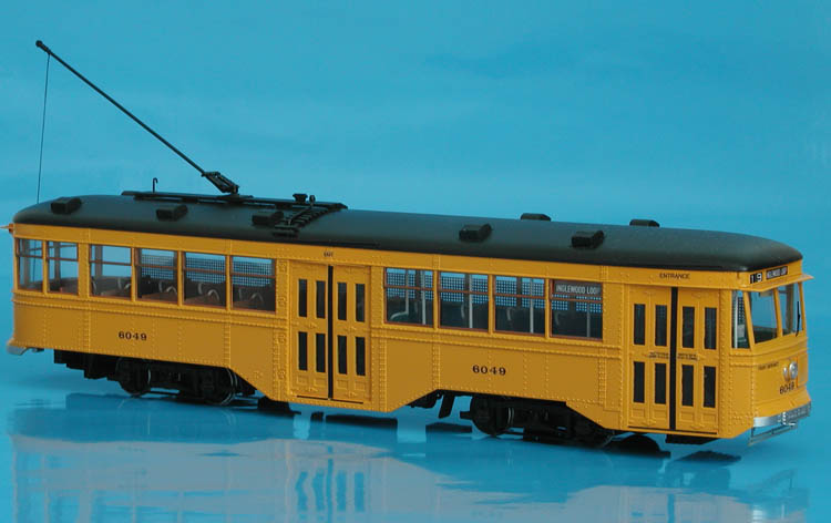 1930 Baltimore Transit Co. J.G.Brill Peter Witt Car (6001-6050; 6101-6120 series) - post'48 yellow & black livery SPTC440-3 Model 1 48