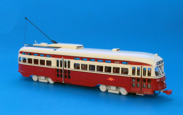 1949 toronto transportation commission canadian car & foundry pcc (orders 1671/1830, a-7 class, 4400-4499 series) - mid-60s livery. SPTC463-1 Model 1 48