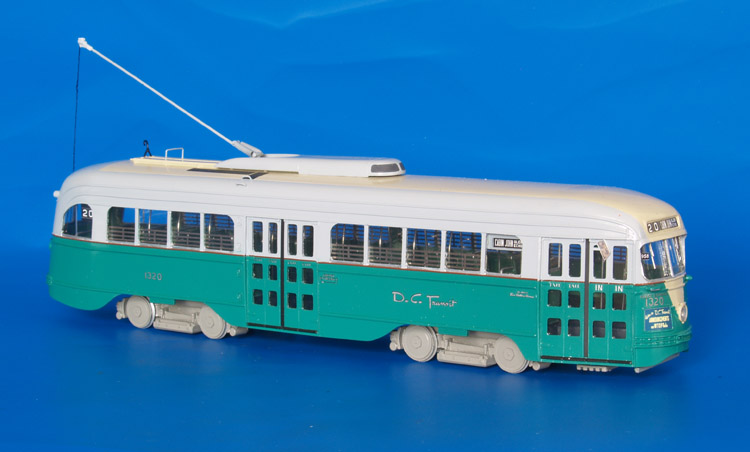 1941 Washington D.C. Transit St.Louis Car Co. PCC (Job 1632; 1303-1333 series) - post-1956 livery. SPTC87-1 Model 1 48