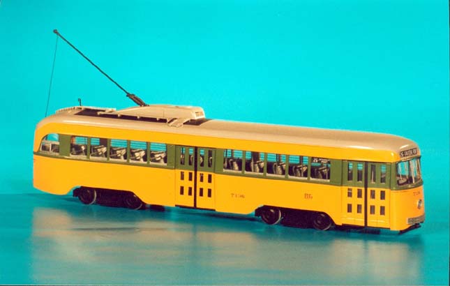 944 Baltimore Transit Co. Pullman-Standard PCC (7098-7147; 7404-7428 series) - late 1940s NCL livery SPTC150b-1 Model 1 48