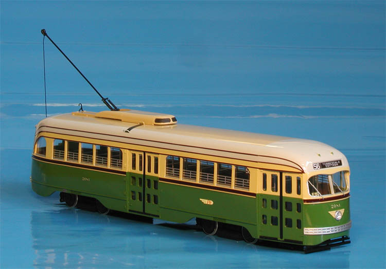 1942 philadelphia transportation co. st.-louis car co. pcc 2081-2090 series (a-42 class) - "as delivered" livery. SPTC173 Model 1 48