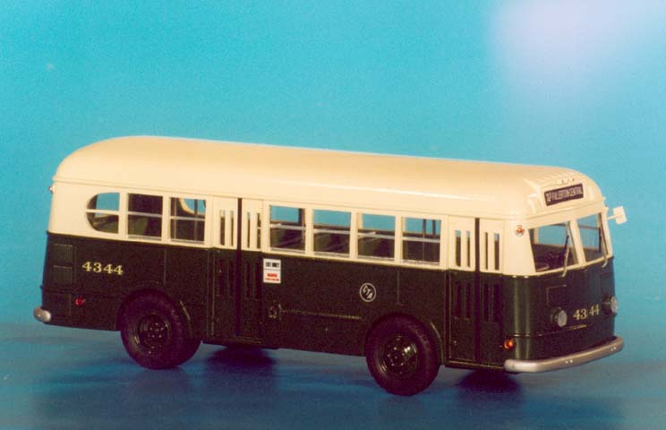 1945/47 ford transit 49-b/79-b (chicago transit authority 4301-4355 series) - cta mercury green & cream livery SPTC230b-2 Model 1 48