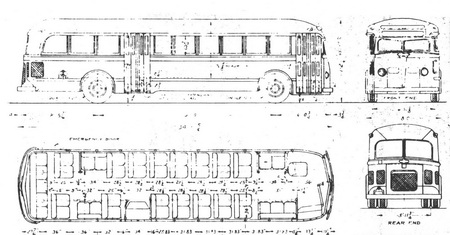 1944/48 white 798 transit bus kit (straight windshield) SPTC243.001K Model 1 48