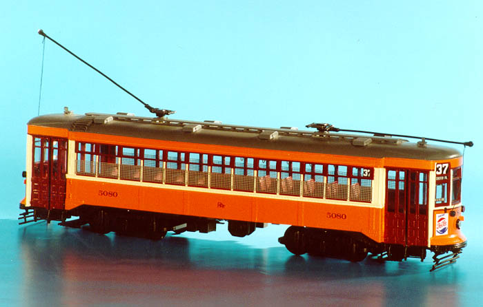 1918/19 philadelphia transp. co. j.g.brill suburban k control car (5000-5109 series) - prt/ptc orange livery SPTC420a Model 1 48