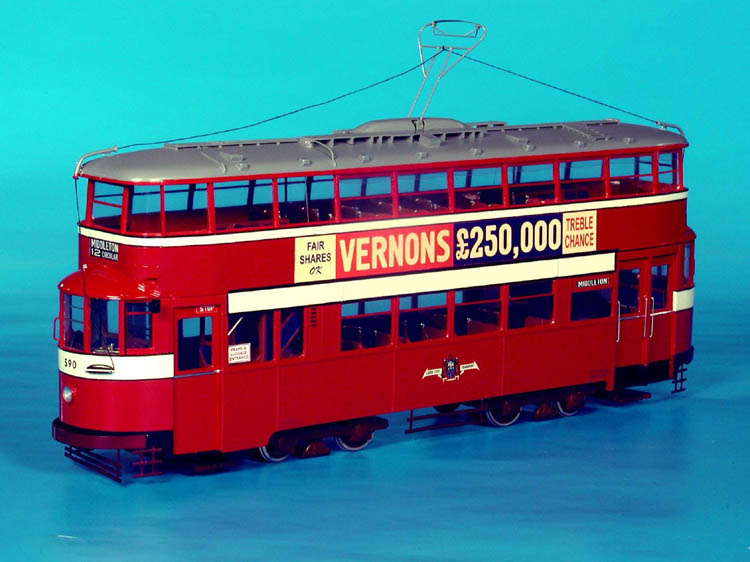 1931 leeds city transport feltham tram (501-590 series; ex-lt, acq. in 1949-51)- post'54 livery SPTC431a Model 1 43