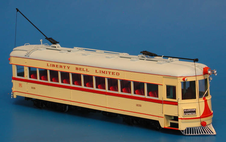 1931 Lehigh Valley Transit Co. ACF Coach Car №1030 (ex-IRR, acquired in 1941) - post'49 version. SPTC438-1 Model 1 48