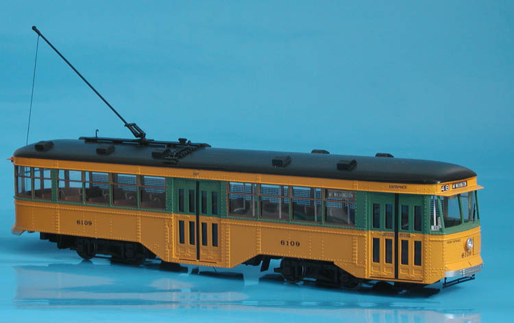 1930 baltimore transit co. j.g.brill peter witt car (6001-6050; 6101-6120 series) - 1947/48 ncl livery. SPTC440-2 Model 1 48
