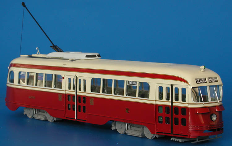 1944/45 Toronto Transportation Commission Canadian Car & Foundry PCC (Orders 1550/1602, A-4/A-5 classes, 4260-4274 & 4275-4299 series) - original livery. SPTC448 Model 1 48