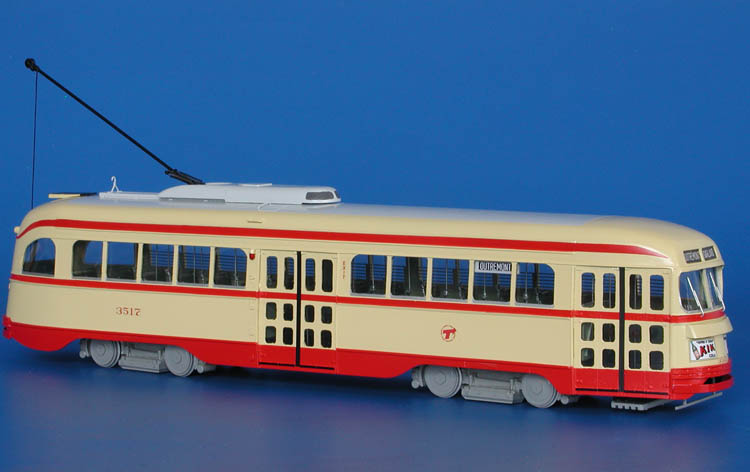 1944 Montreal Transportation Commission Canadian Car & Foundry PCC (Order 1556; 3500-3517 series) - post'51 livery. SPTC449-1 Model 1 48