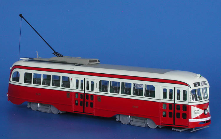 1944/45 British Columbia Electric Railway Co. Canadian Car & Foundry PCC (Orders 1555/1605, 404-435 series) - - late 1940s - early 1950s livery. SPTC450-1 Model 1 48