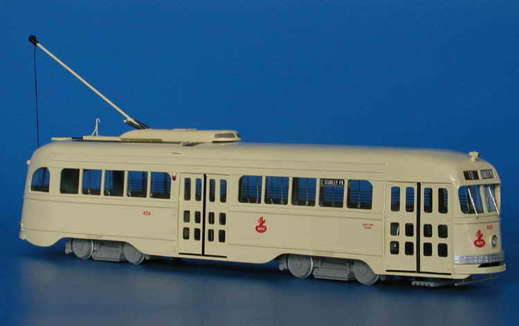 1944/45 British Columbia Electric Railway Co. Canadian Car & Foundry PCC (Orders 1555/1605, 404-435 series) - post'49 livery. SPTC450-2 Model 1 48