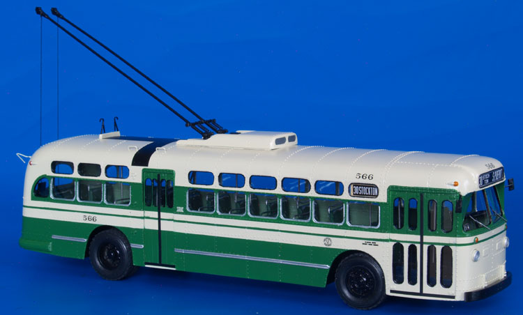 1948/49 Marmon-Herrington TC-44 Trolleybus (San Francisco Muni 550-569; 660-739 series) - "simplified" livery SPTC471-1 Model 1 48