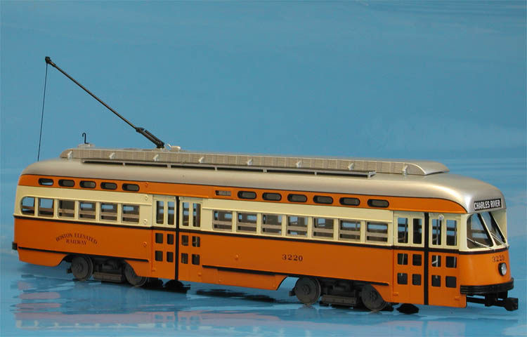 1946 Boston Elevated Railway Pullman-Standard PCC (Order W6710; 3197-3221 series) - "as delivered" livery. SPTC59 Model 1 48