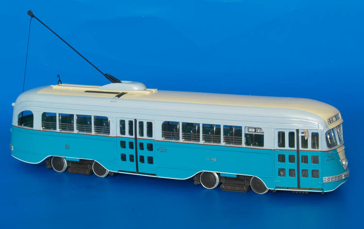 1938 Washington Capital Transit Co. St.Louis Car Co. PCC (Job 1614; 1146-1195 series) -"as delivered" livery. SPTC83-0 Model 1 48