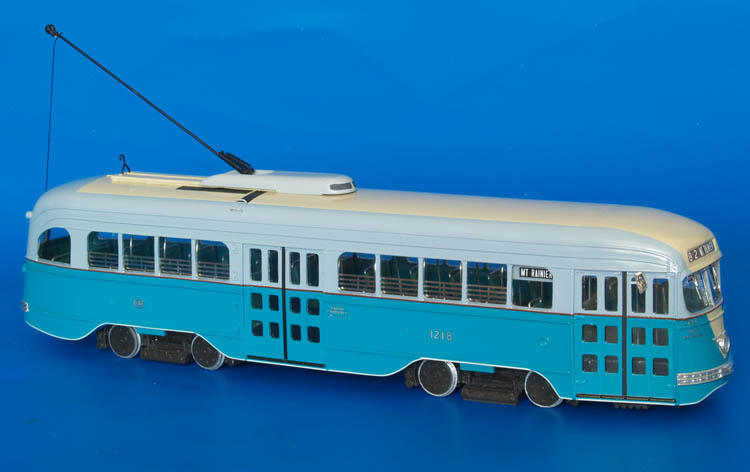 1939 washington capital transit co. st.louis car co. pcc (job 1618; 1196-1233 series) -"as delivered" livery. SPTC84-0 Model 1 48