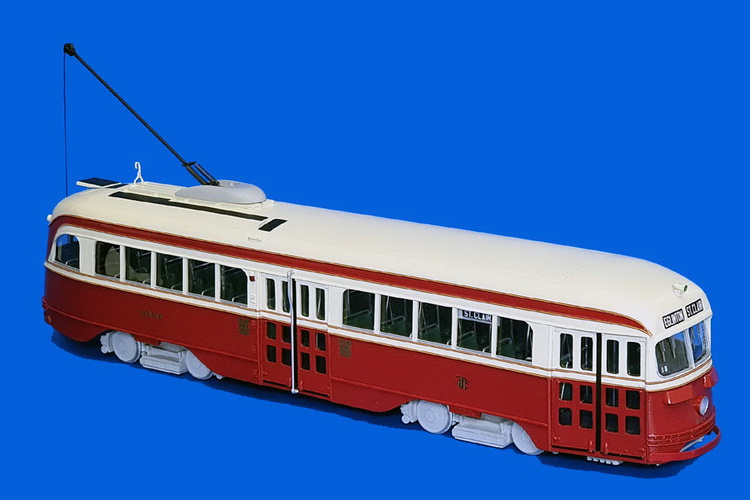 1938 Toronto Transportation Commission Canadian Car & Foundry PCC (Order 1229, A-1 class, 4000-4149 series) - 1940s livery. SPTC476 Model 1 48